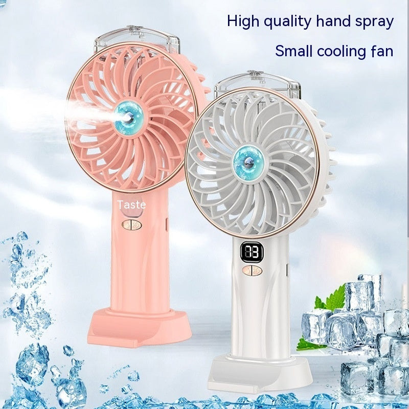 Spray Handheld Fan Digital Display Screen / Long Life Battery