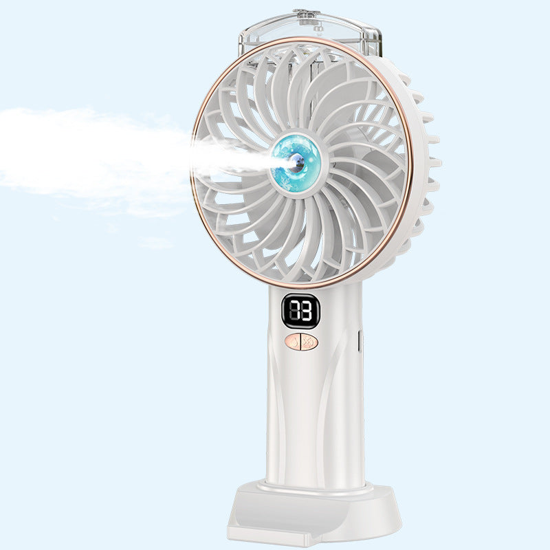 Spray Handheld Fan Digital Display Screen / Long Life Battery
