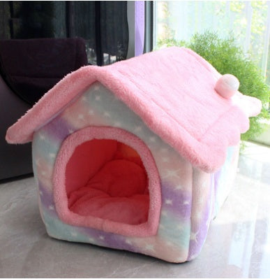 Foldable Dog & Cat's Cute Worm House