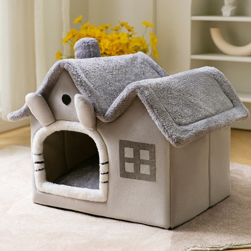Foldable Dog & Cat's Cute Worm House