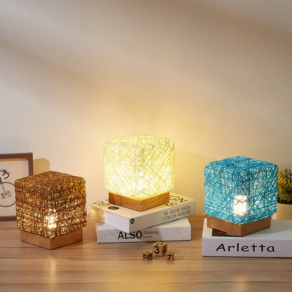 Hand-Knit Dimmable Square LED Desk Lights । TrendyBurg