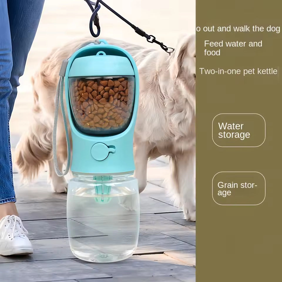 The Ultimate 3-in-1 Dog Water Bottle – Hydrate, Feed, Clean Anywhere!