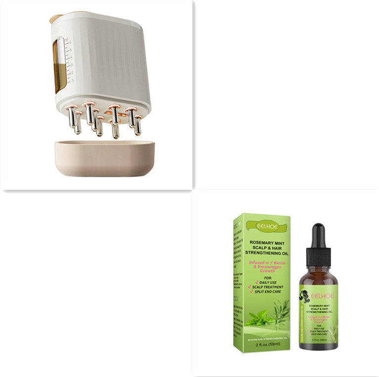 2 In 1 Electric Scalp Massager And Hair Oil Applicator