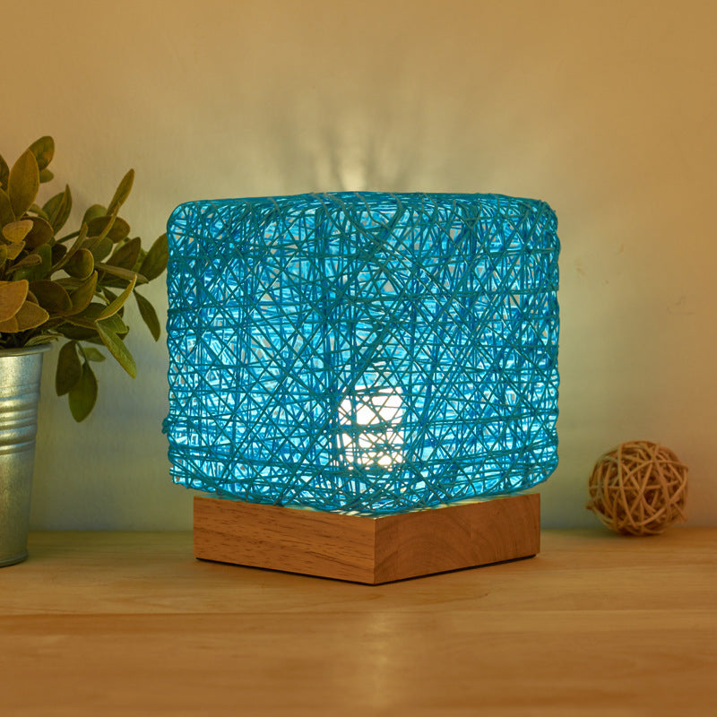 Hand-Knit Dimmable Square LED Desk Lights । TrendyBurg