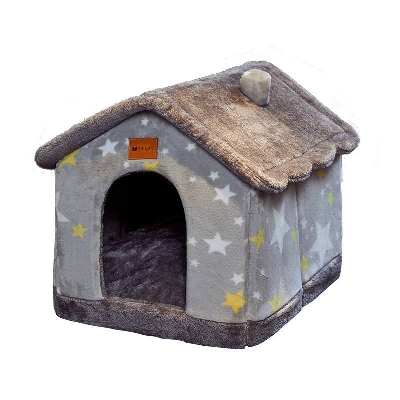 Foldable Dog & Cat's Cute Worm House