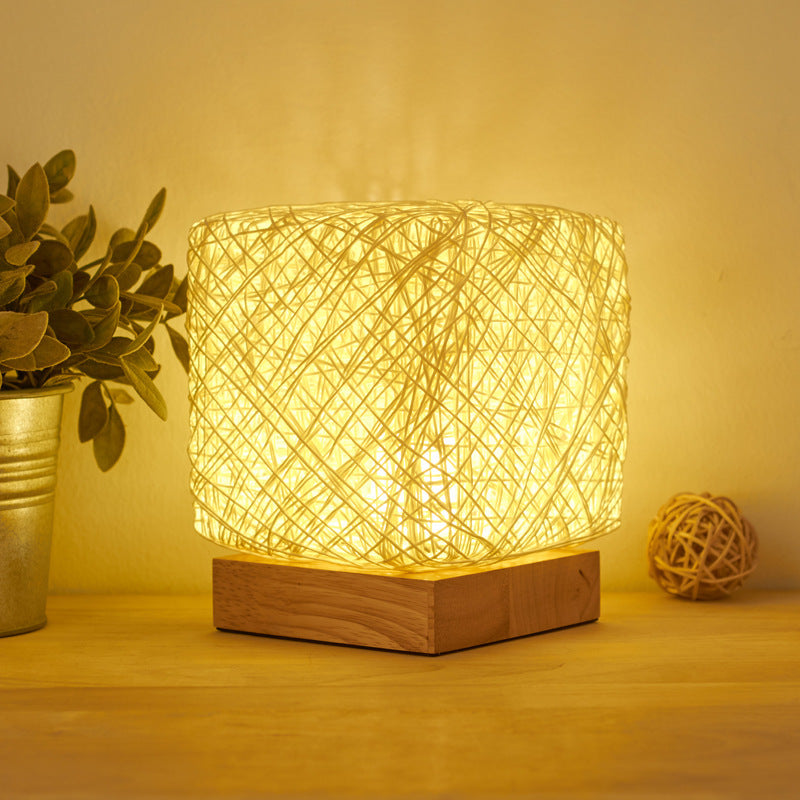 Hand-Knit Dimmable Square LED Desk Lights । TrendyBurg