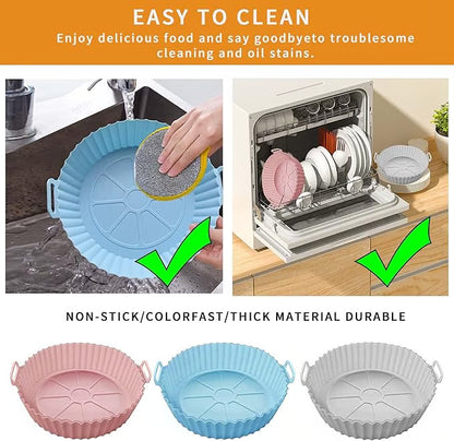 🏆Flash Sale⚡Air Fryer Silicone Liner - Reusable Non-Stick Mat, Heat Resistant & Dishwasher Safe Accessories