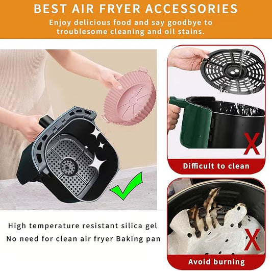 🏆Flash Sale⚡Air Fryer Silicone Liner - Reusable Non-Stick Mat, Heat Resistant & Dishwasher Safe Accessories