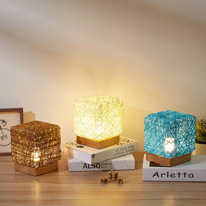 Hand-Knit Dimmable Square LED Desk Lights । TrendyBurg